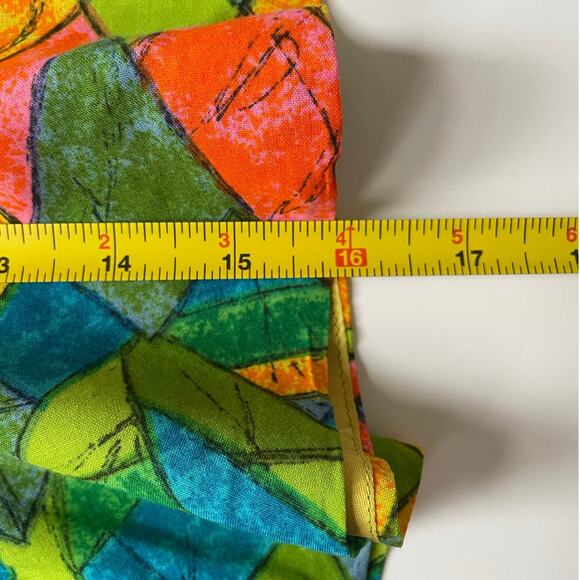 Joy Steven’s 60s Psychedelic Geometric Colorful Blouse Size S / M Bell Sleeve - Picture 11 of 11